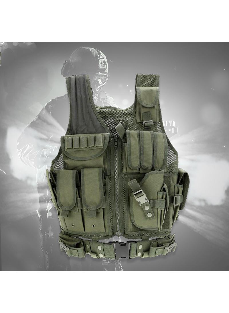 general Outdoor Tactical Hunting Vest Multi Functional Mesh Vest Outdoor Protective Equipment Cs Summer Breathable Training Clothes - Image 1