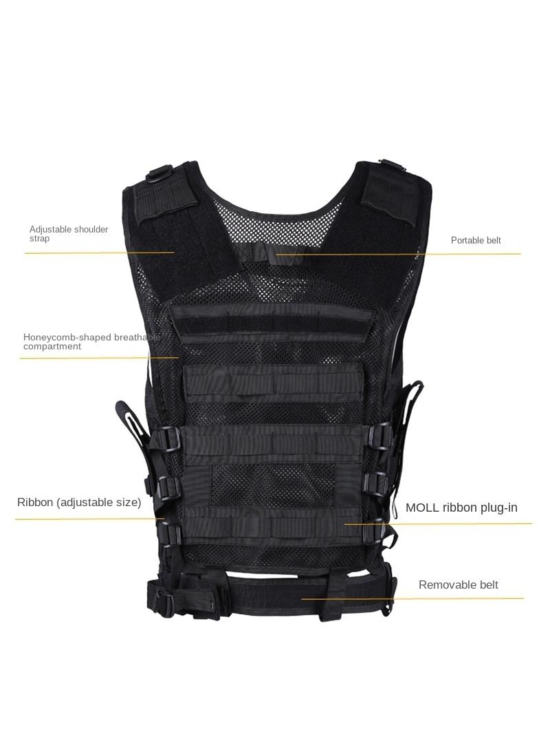 general Outdoor Tactical Hunting Vest Multi Functional Mesh Vest Outdoor Protective Equipment Cs Summer Breathable Training Clothes - Image 2