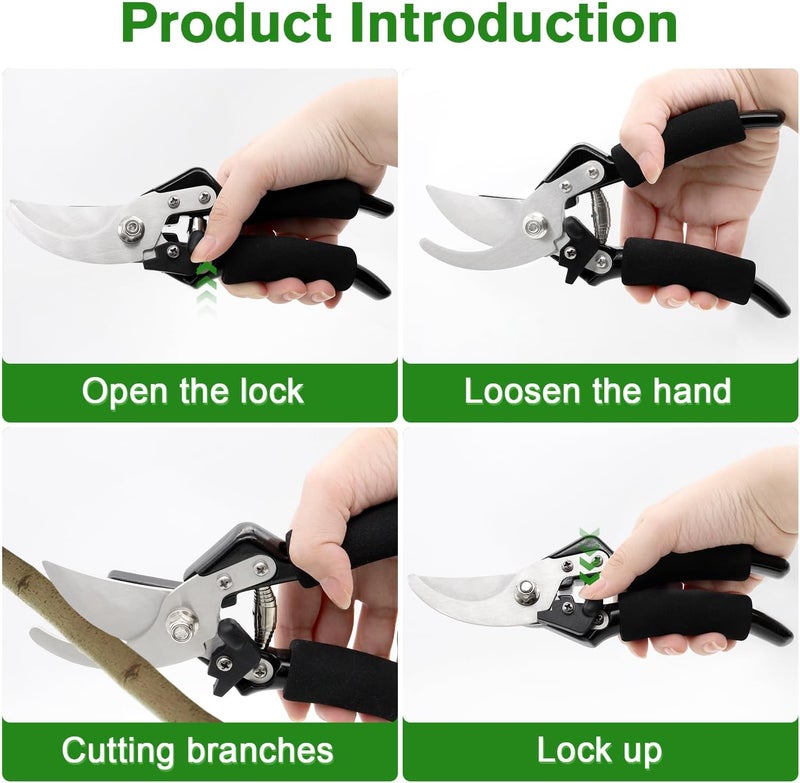 MAKINGTEC Professional Titanium Garden Secateurs – Bypass Pruning Shears, Garden Scissors & Pruners for Branches, Hedges, and Flowers - Image 3