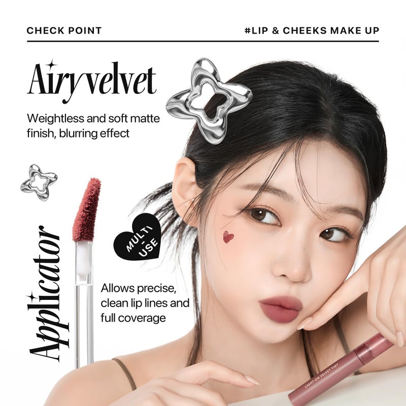 Nature Republic Light on Velvet Tint (05 MOOD FIG) | High Pigment, Weightless Lip Tint with Velvety Matte Finish, Smooth Texture, Non-Sticky Formula - Image 5