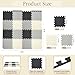 Nuanchu 60 PCS Kids Foam Puzzle Floor Mat Bulk Solid Color Foam Play Mat with Borders Interlocking Multi Use Floor Rug for Children 12 InchBlack White Gray - Image 4