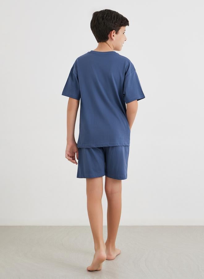 Styli Solid Cotton T-Shirt and Shorts Set - Image 4