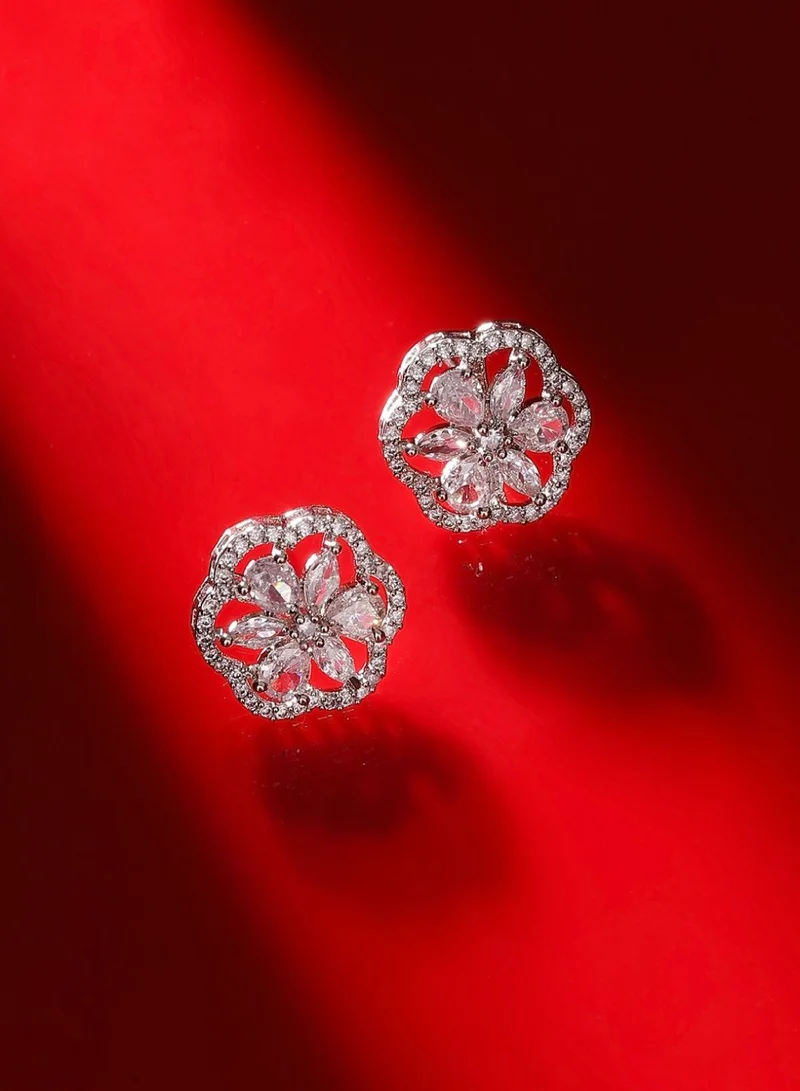 Priyaasi Plated Contemporary Studded Earrings