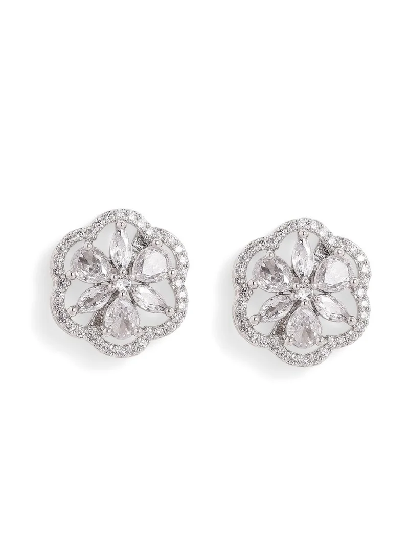 Priyaasi Plated Contemporary Studded Earrings
