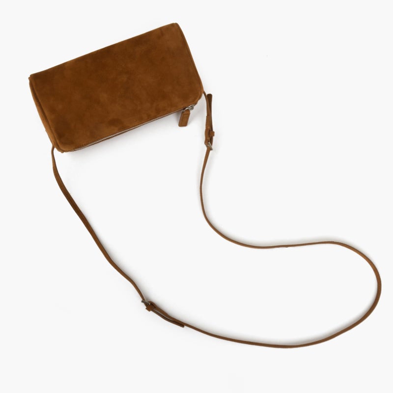 DONNAIN Premium Suede Leather Crossbody Purses for Women, Small Shoulder Bag with Adjustable Strap and Crossbody Hobo Bag (Brown) - Image 3