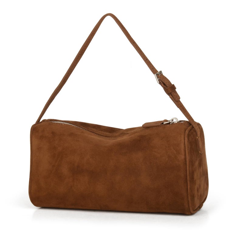 DONNAIN Premium Suede Leather Crossbody Purses for Women, Small Shoulder Bag with Adjustable Strap and Crossbody Hobo Bag (Brown) - Image 1
