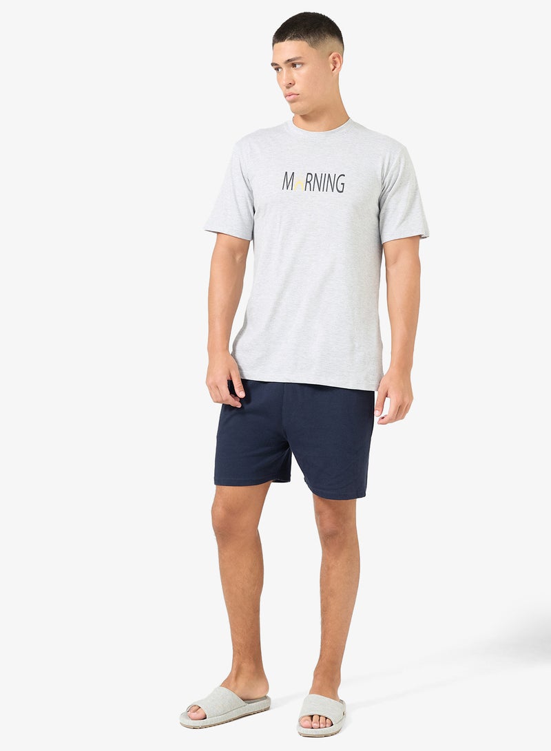 سفنتي فايف طقم بيجامة تي شيرت وشورت - Image 5