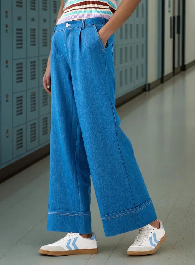 2Xtremz 2Xtremz Pleated Wide Leg Trousers