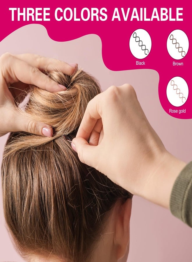 TaShow 30 قطعة دبابيس شعر حلزونية، 3 ألوان دبابيس دوارة للشعر، دبابيس شعر حلزونية من سبائك، دبابيس شعر حلزونية لتجعيد الشعر مع أطراف مدورة غير خادشة للنساء (2.36 بوصة) - Image 3