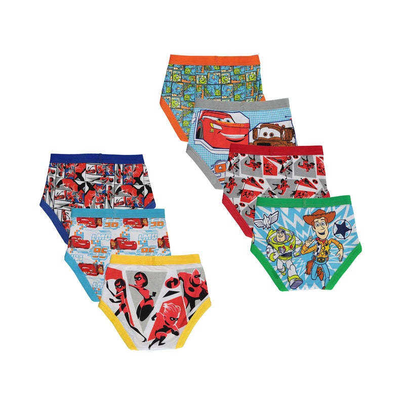 Disney boys Pixar Underwear Multipacks Briefs, Multi, 2-3T US, Set of 7 - Image 2