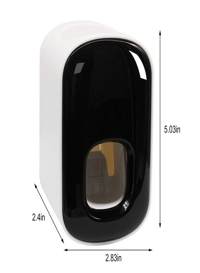 Visen Toothpaste Dispenser,Automatic Toothpaste Squeezer Fit for Kids and Adults,Hands Free Wall Mounted Toothpaste Holder With Self-stick Sticker,Punch-Free Toothpaste Squeezer For Famliy Bathroom(Black) - Image 2