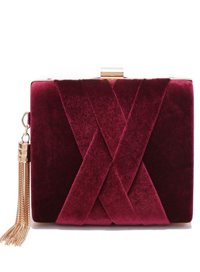 CARIEDO Velvet Evening Clutch Purse for Women - Bridal Wedding Guest Bag, Elegant Gift for Bride Family, Black Tie Events & Formal Occasions - Image 1