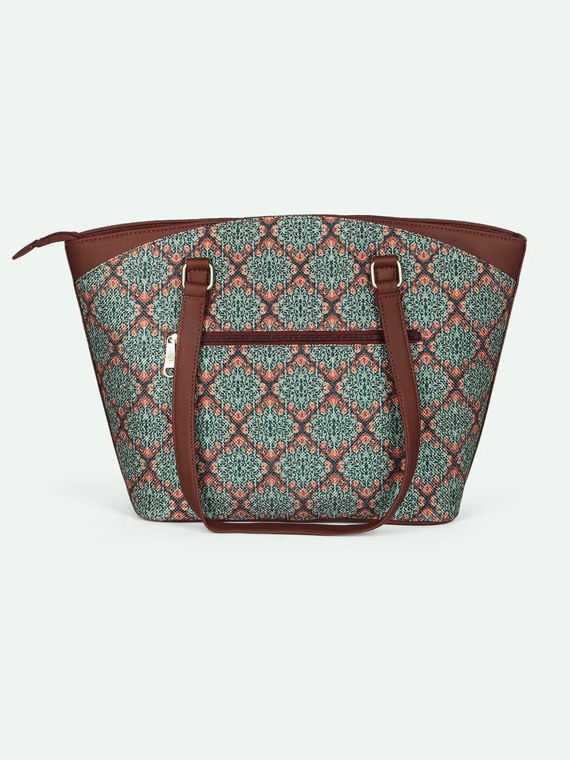 ZOUK حقيبة سفر كلاسيكية مطبوعة نباتية للسيدات - Image 5