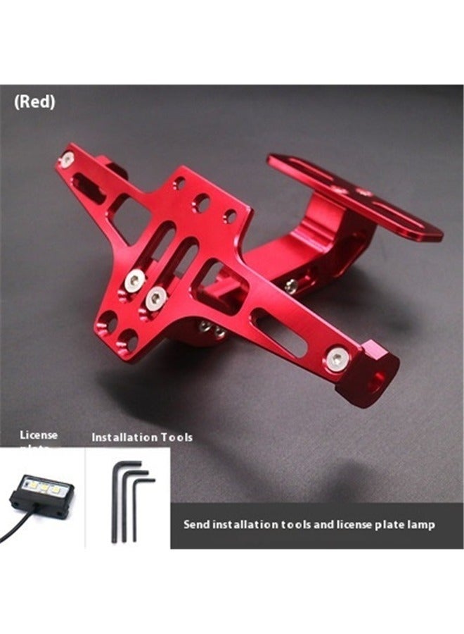 Generic Motorcycle License Plate Bracket Fender Eliminator Kit Universal Motorcycle Tail Tidy License Plate Holder Mount Red  - Image 3