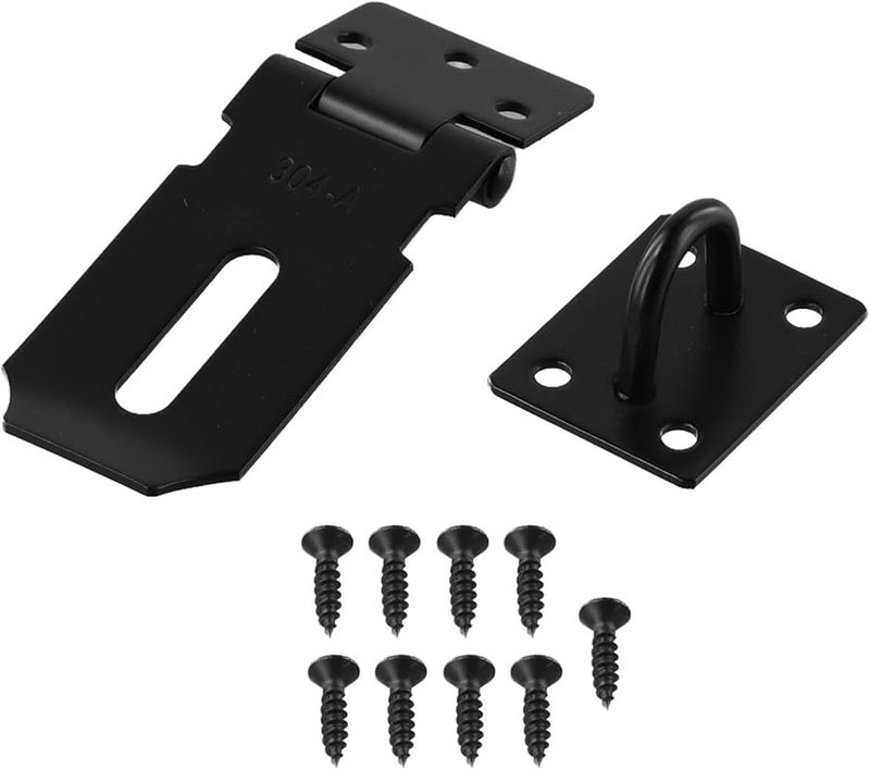 Heavy Duty 3 Inch Stainless Steel Door Hasp with Folding Lock Buckle Anti Theft Security Catch - Image 5