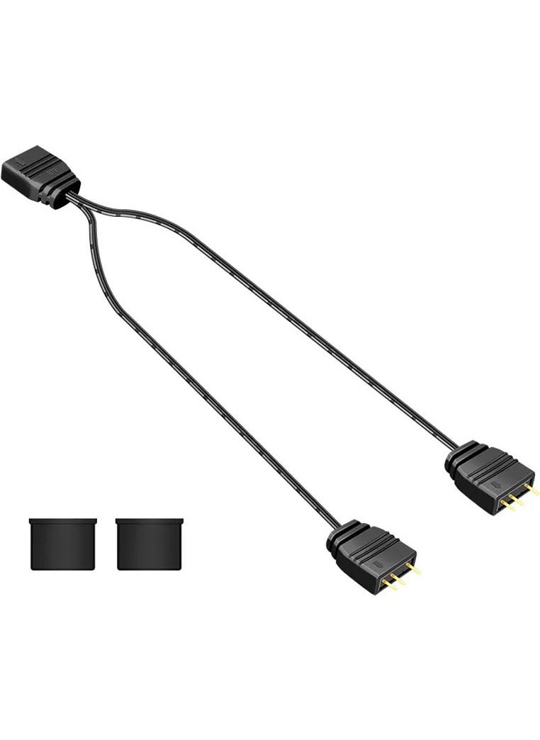 Cool Moon Coolmoon 5V 3pin Argb 2 Port Splitter Multiplexer Cable - 5V 3pin Extension Cable (1 Female To 2 Male)  - Image 1