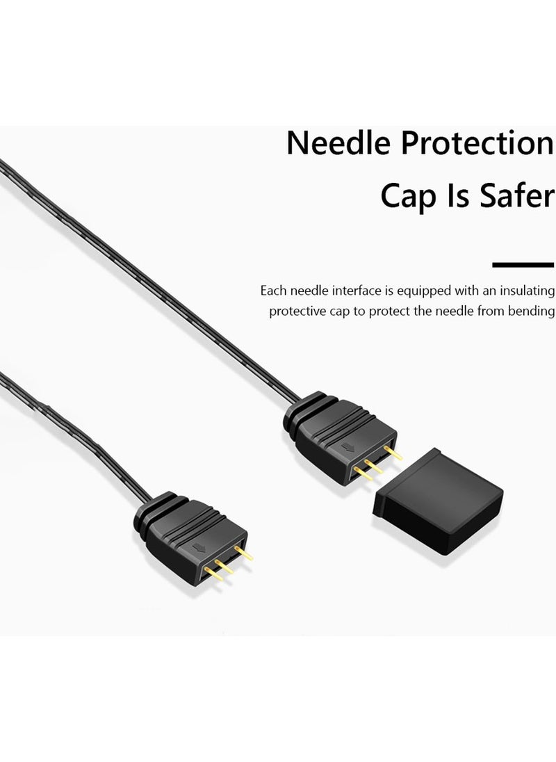 Cool Moon Coolmoon 5V 3pin Argb 2 Port Splitter Multiplexer Cable - 5V 3pin Extension Cable (1 Female To 2 Male)  - Image 3