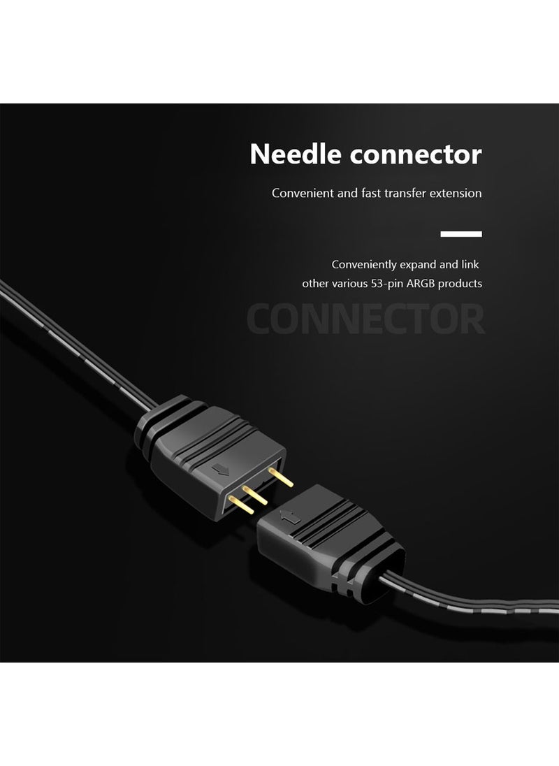 Cool Moon Coolmoon 5V 3pin Argb 2 Port Splitter Multiplexer Cable - 5V 3pin Extension Cable (1 Female To 2 Male)  - Image 4