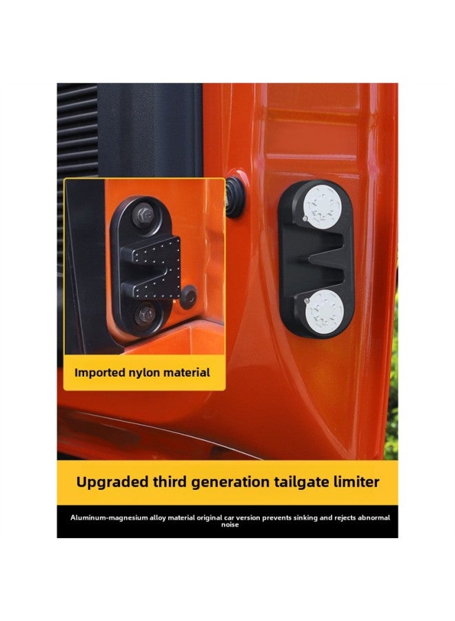 Tank 300 Tailgate Stopper Modified Special Anti-abnormal Noise Sinking Aluminum Alloy Rear Door Lock Auto Parts-Color:Tank 300-tailgate Limiter Red + Black-Specifications:Standard  - Image 4