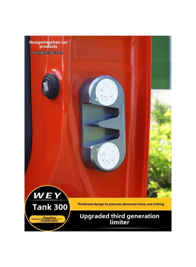 Tank 300 Tailgate Stopper Modified Special Anti-abnormal Noise Sinking Aluminum Alloy Rear Door Lock Auto Parts-Color:Tank 300-tailgate Limiter Red + Black-Specifications:Standard  - Image 3