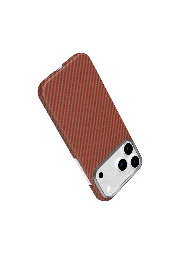 ليفيلو جراب ماج سيف لهاتف آيفون 17 برو ماكس / جراب سيرجي 1500D من ألياف الأراميد / غطاء خلفي لهاتف آيفون 17 - لون غروب الشمس - Image 3