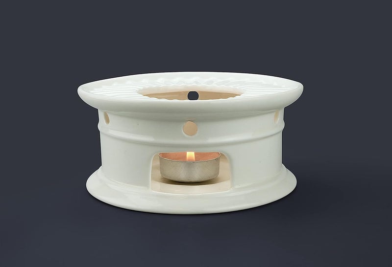 Sun's Tea Universal Ceramic Teapot Warmer | Tea Warmer - Round (Size - 4.25 in / 11 cm Diameter) - Candle Never Flames Out - Image 1