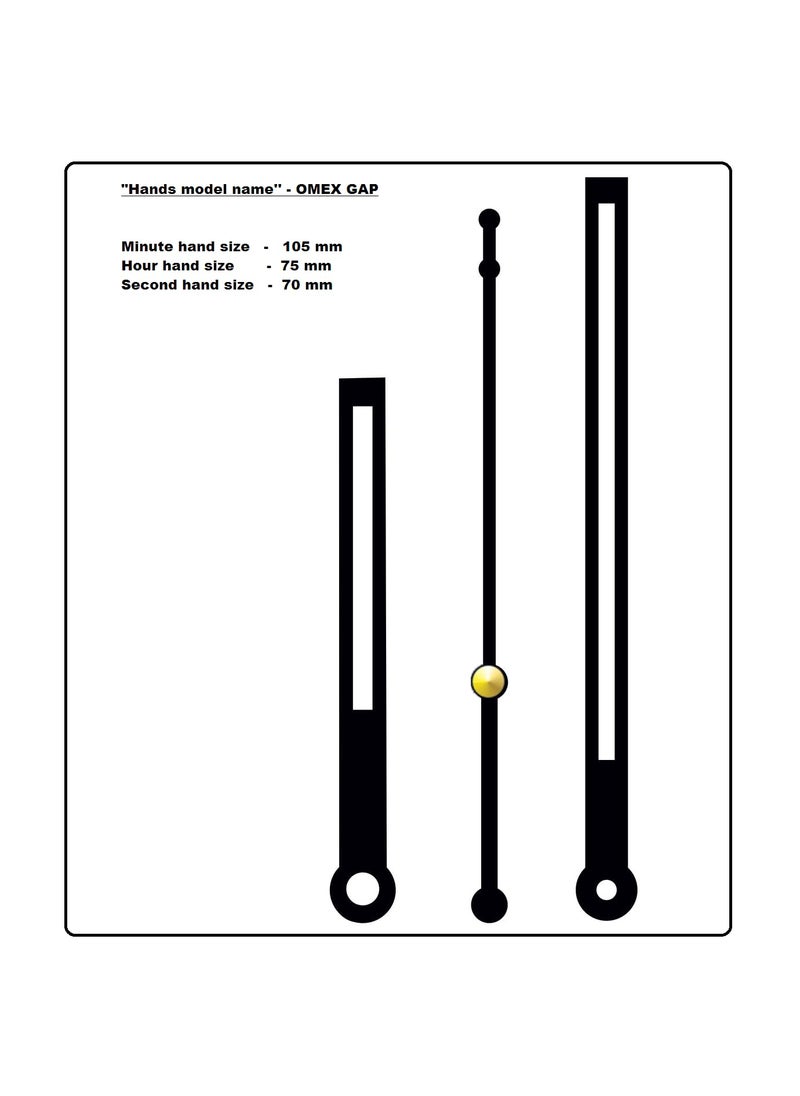 KEDAR KEDAR Ajanta Quartz Ortime Sweep Silent Movement Machine for Wall Clock with Fancy Needles Made in IndiaS051  - Image 2