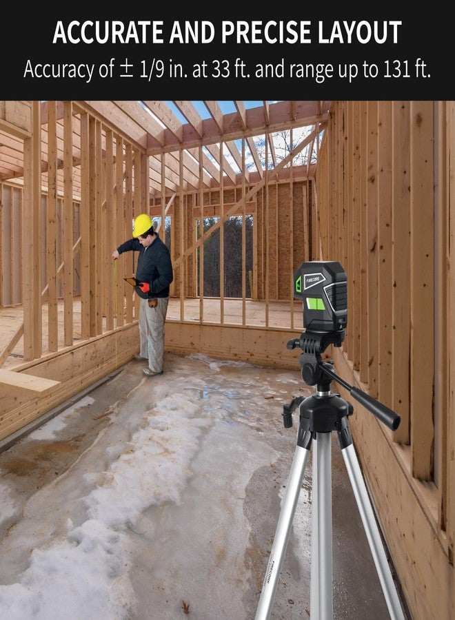 Firecore مستوى ليزر فايركور خماسي النقاط، ليزر بلوم بوب أخضر ذاتي التسوية بقاعدة مغناطيسية، مدى 131 قدمًا، بطاريتان AA وحقيبة حمل متضمنة - F501G - Image 5