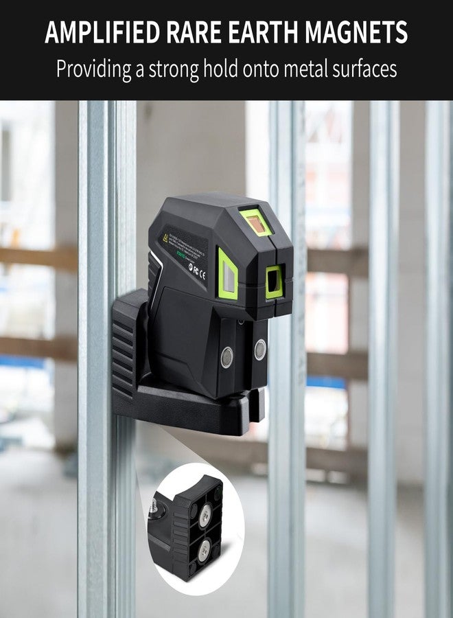 Firecore مستوى ليزر فايركور خماسي النقاط، ليزر بلوم بوب أخضر ذاتي التسوية بقاعدة مغناطيسية، مدى 131 قدمًا، بطاريتان AA وحقيبة حمل متضمنة - F501G - Image 4