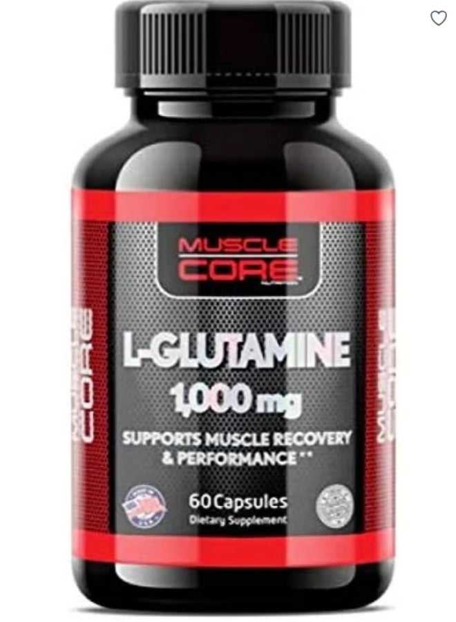 Muscle Core L-Glutamine 1000Mg - 60 Capsules ( Support Muscle Recovery & Performance) - Image 1