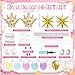 LaRandom 2 Sets Princess Balloon Column Stand Kit with Crown Exploding Star Foil Balloon Pastel Rainbow Balloons Arch Garland for Princess Birthday Wedding Baby Shower Decorations Party Supplies - Image 4