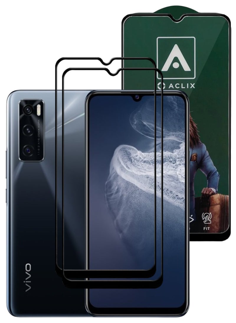 ACLIX 2 Pieces Antistatic ESD Dustproof Premium Quality High Definition Tempered Glass Screen Protector Designed For vivo V20 SE - Image 1