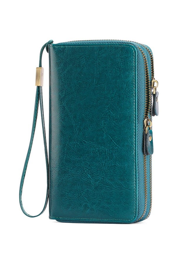 SENDEFN Womens Wallet Zip Around Card Holder Large Leather Phone Wristlet With Rfid Blocking - Image 1
