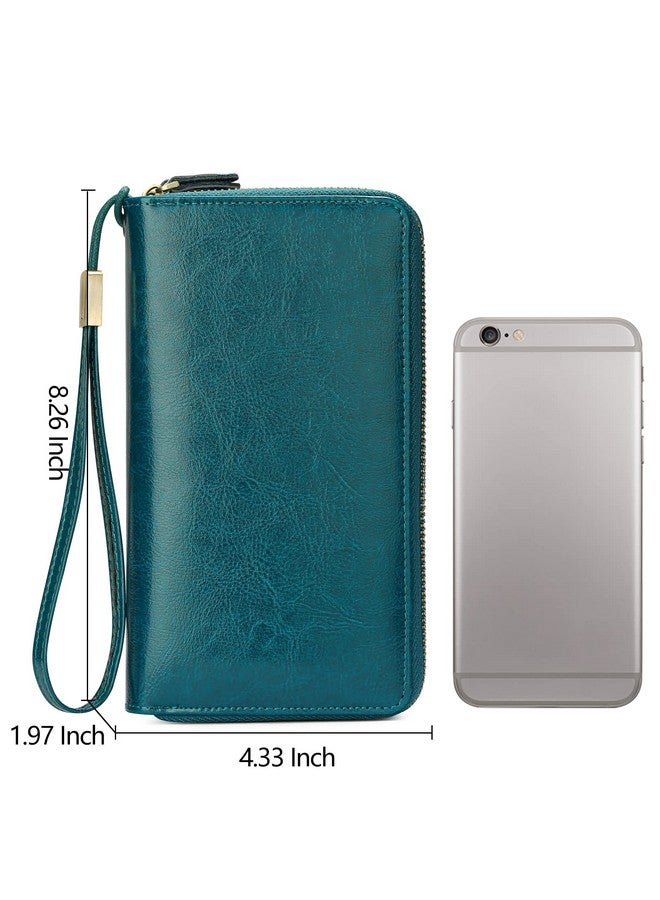 SENDEFN Womens Wallet Zip Around Card Holder Large Leather Phone Wristlet With Rfid Blocking - Image 5