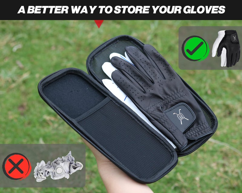 Handy Picks Performance Golf Glove Case - Golf Gloves Holder Case that Protects n Keeps Your Golf Gloves Neat n Dry - Air Flows Through on the Back Cover to Let the Moisture Out (Black) - Image 4