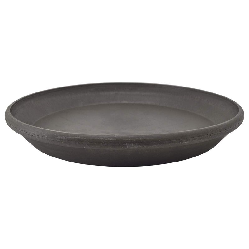 PSW Pot Collection AP30DC 12-inch Plastic/Stone/Wood Composite Plant Saucer Drip Tray – No Drainage Hole (Drillable), Indoor/Outer Water Tray, Dark Charcoal - Image 5