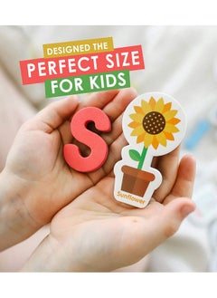 Curious Columbus Curious Columbus Magnetic Objects and Letters. Set of 78 Foam Magnets Including 52 Pictures and 26 Uppercase Alphabet Magnets from A-Z. Best Educational Toy for Preschool Learning  - Image 4