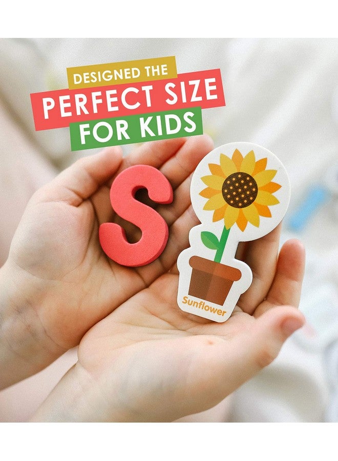 كيوريس كولومبوس مجموعة من 78 قطعة مغناطيسية إسفنجية من "كوريوز كولومبوس" تتضمن 52 صورة و26 حرفًا كبيرًا من الأبجدية من أريزونا. أفضل لعبة تعليمية لمرحلة ما قبل المدرسة. - Image 4