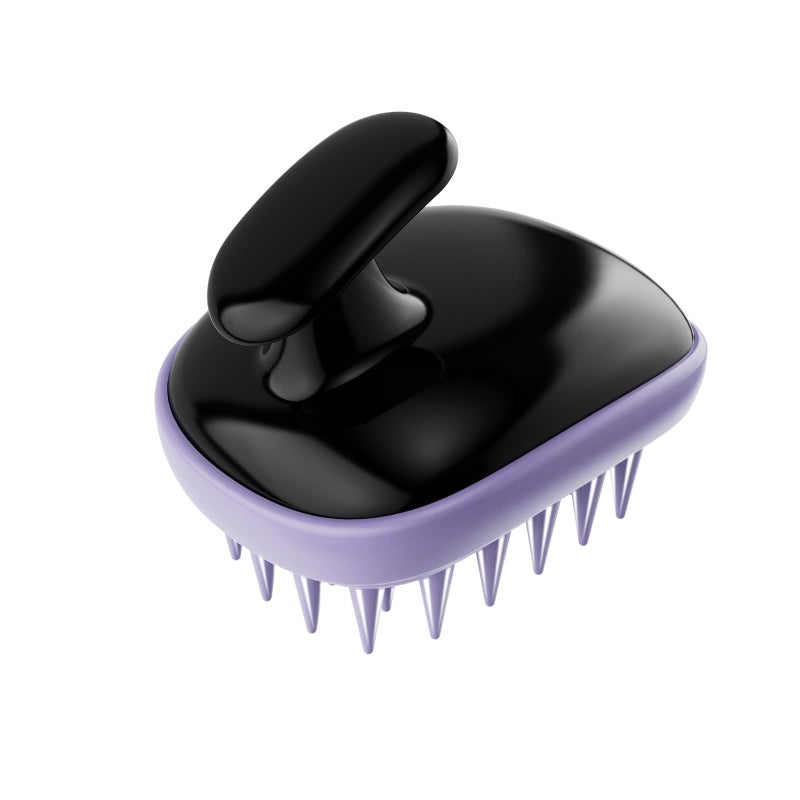 Rebex 2-in-1 Scalp Massager Shampoo Brush,Scalp Scrubber, Exfoliator Brush for Removing Dandruff & Hair Growth,Detangling Scrubber for Wet or Dry Hair (Black Purple) - Image 2