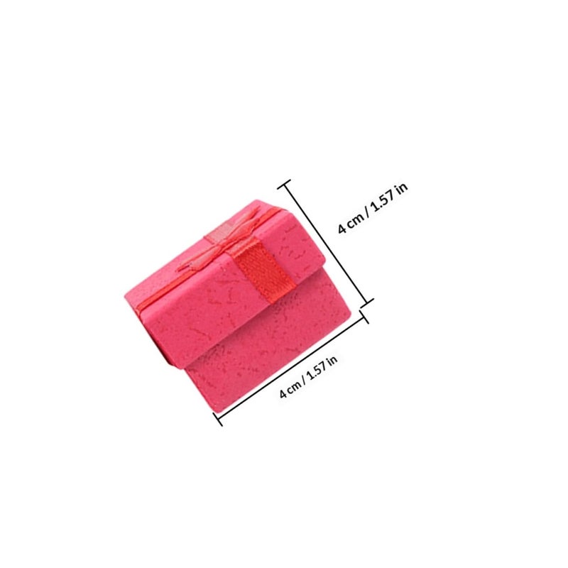 12Pcs Red Square Jewelry Box Set For Rings Bracelets Necklaces Storage Organizer - Image 3