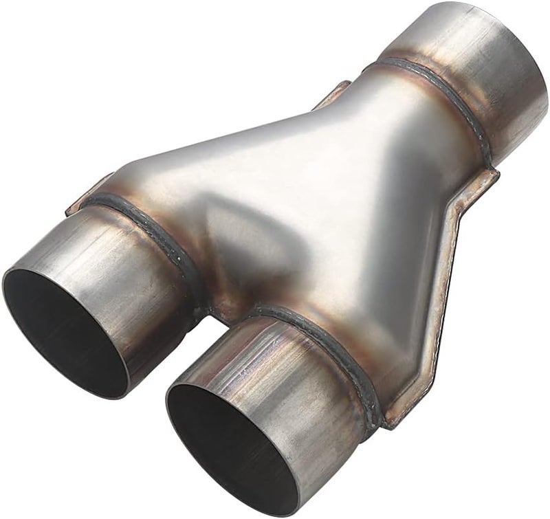 A-KARCK Exhaust Y Pipe 3" Inlet, Stainless Steel 10" Long Dual 3" Outlet Y Pipe - Image 3