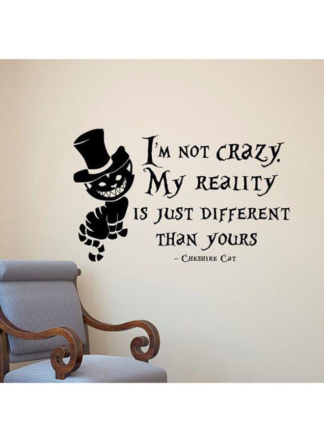 ملصق جداري بنمط مطبوع لعبارة "I'm Not Crazy" أسود 90x55Ø³Ù†ØªÙŠÙ…ØªØ±