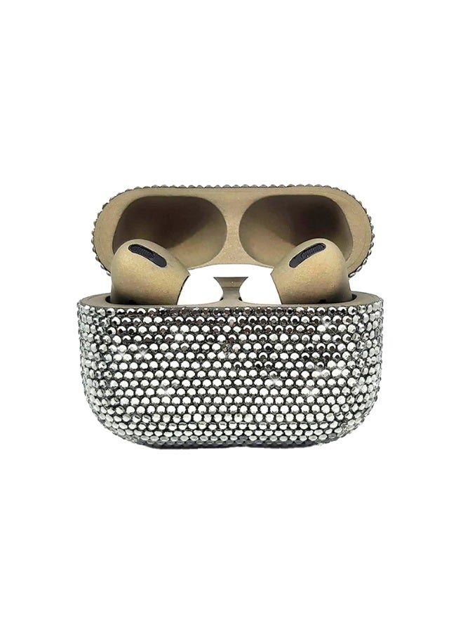 Craft Merlin Craft Customized Apple AirPods Pro 3 Bluetooth Earbuds – Crystal Black Diamond - Image 1
