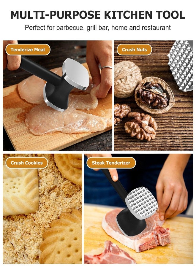 MOSFiATA Meat Tenderizer Hammer with Comfortable-Grip Handle，Dual-side Mallet for Kitchen, Heavy Duty Pounder For Tenderizing Steak, Beef and Fish - Image 4