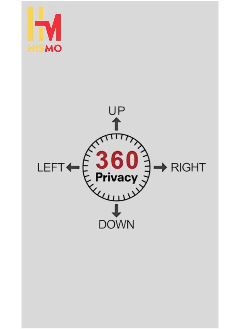 HISMO 360° Full Privacy Screen Protector【iPhone 15 Plus】360 Degree All-Angles Peeping Protection, 9H Tempered Glass, Bubble-Free Installation, Smooth Touch, Full Edge Coverage  - Image 3