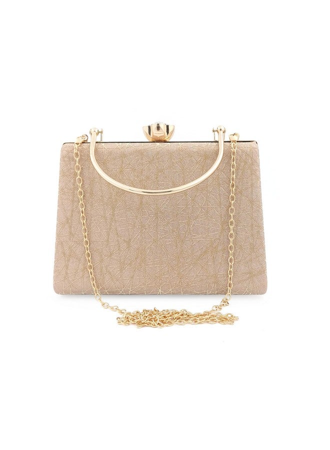 Zaib Bridal Clutch bag for Women - Elegant Evening Purse, Wedding Accessories, Satin Shoulder Bag for Brides, Bridesmaid (Golden - 50&57 No) - Image 4