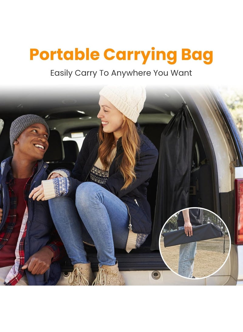 XiuWoo Folding Camping Table,Ultralight Camp Portable Table with Roll up Aluminum Alloy Table Top and Storage Bag,Quick Installation Outdoor Folding Table for Travel Hiking Picnic, Black - Image 3