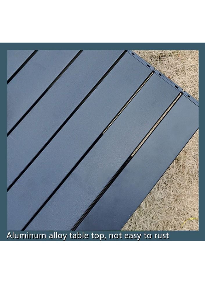 XiuWoo Folding Camping Table,Ultralight Camp Portable Table with Roll up Aluminum Alloy Table Top and Storage Bag,Quick Installation Outdoor Folding Table for Travel Hiking Picnic, Black  - Image 3
