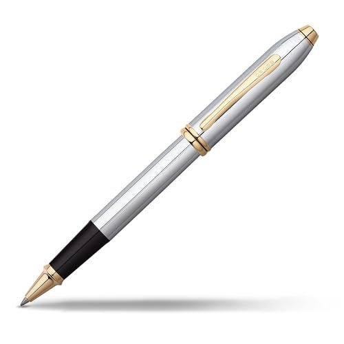 Cross Townsend Medalist Rollerball Pen Black Ink Elegant Pen Black Ink for Effortless Writing Consistent Smooth Writing Large Nib Reliable LongLasting Includes Gift Box - Image 1