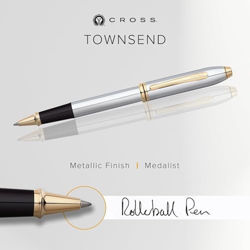 Cross Townsend Medalist Rollerball Pen Black Ink Elegant Pen Black Ink for Effortless Writing Consistent Smooth Writing Large Nib Reliable LongLasting Includes Gift Box - Image 3